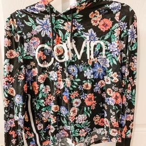 Calvin Klein floral hoodie